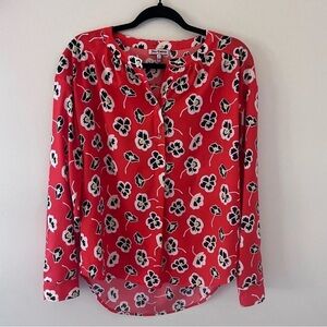 Juicy Couture Floral Poppy blouse for women, Size XS, pre-owned